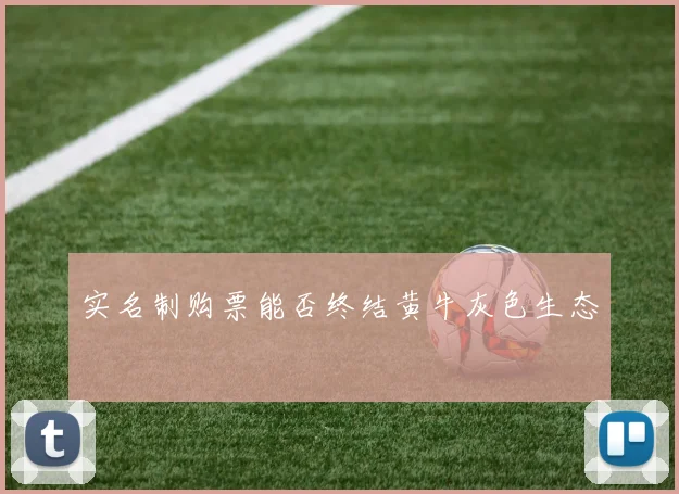 实名制购票能否终结黄牛灰色生态